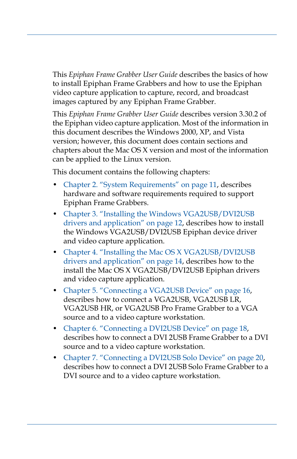 About this document, About this document 9 | Epiphan VGA2USB Pro User Manual | Page 9 / 166