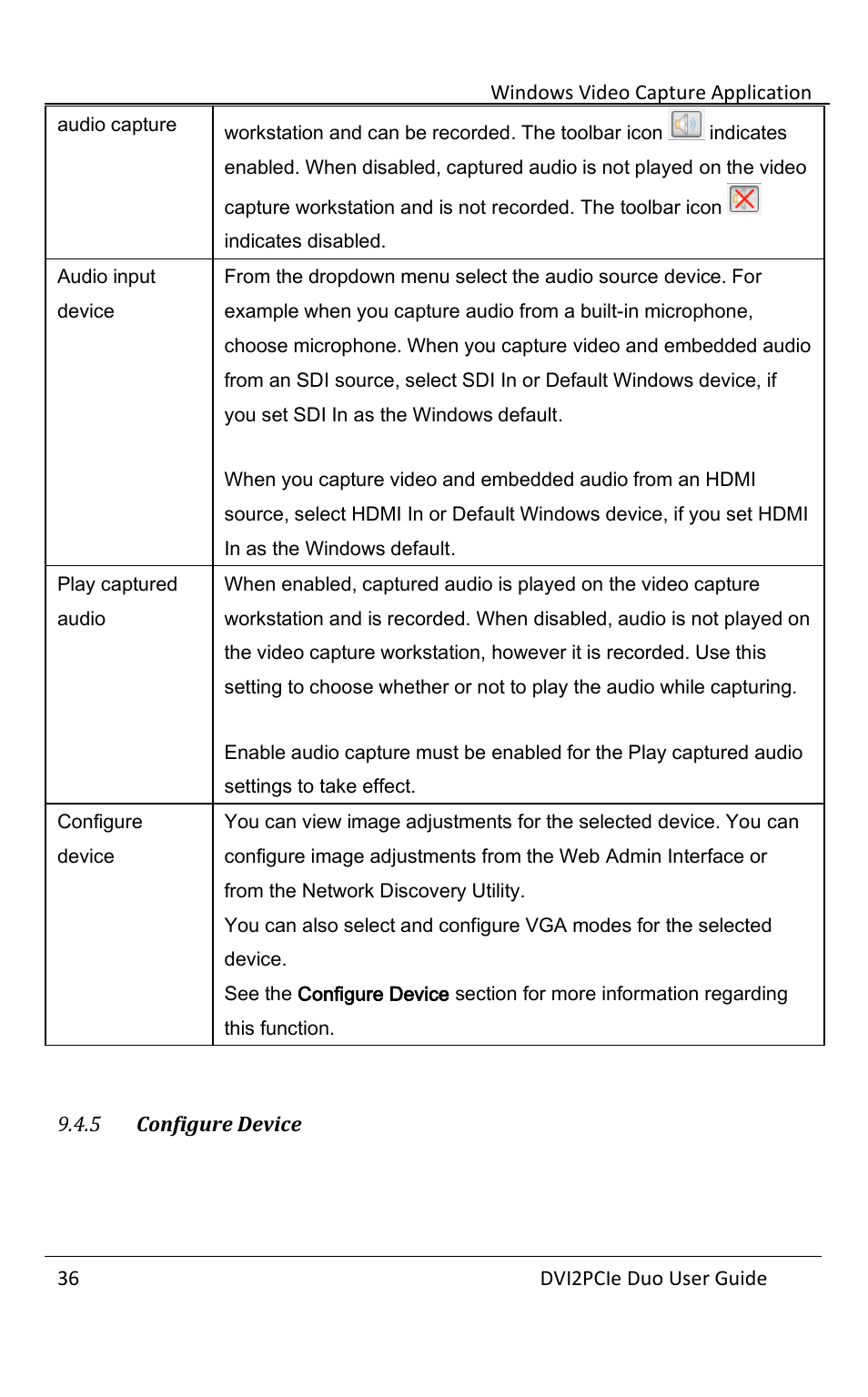 5 configure device, Configure device | Epiphan DVI2PCIe Duo User Manual | Page 40 / 93