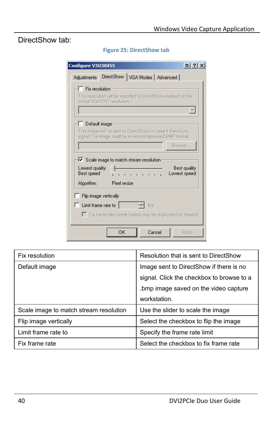 Directshow tab | Epiphan DVI2PCIe Duo User Manual | Page 44 / 93