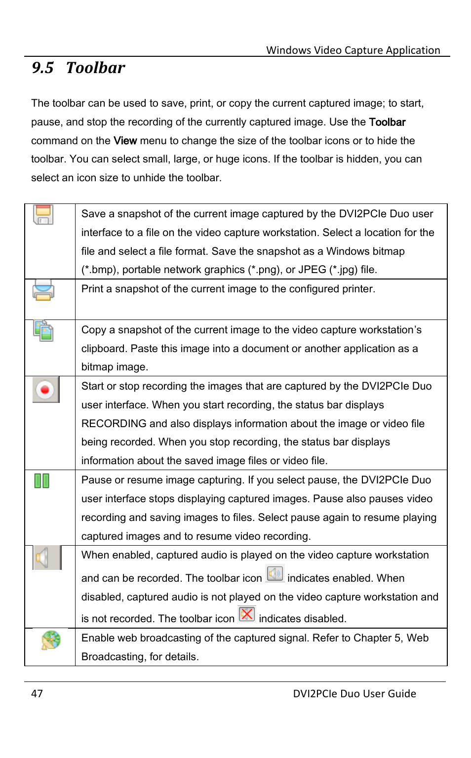 5 toolbar, Toolbar | Epiphan DVI2PCIe Duo User Manual | Page 51 / 93