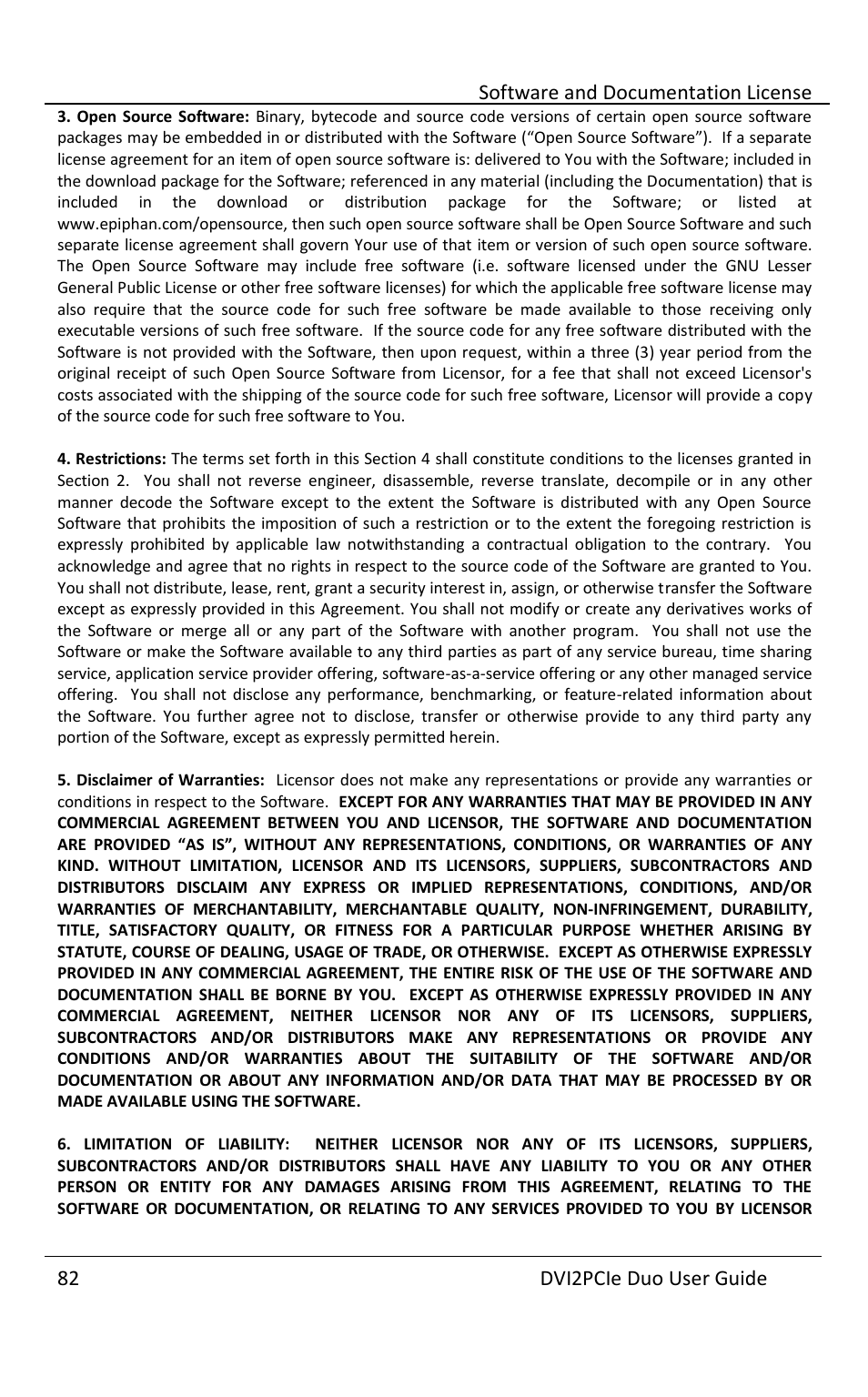 Epiphan DVI2PCIe Duo User Manual | Page 86 / 93