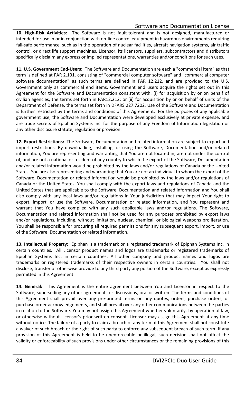 Epiphan DVI2PCIe Duo User Manual | Page 88 / 93