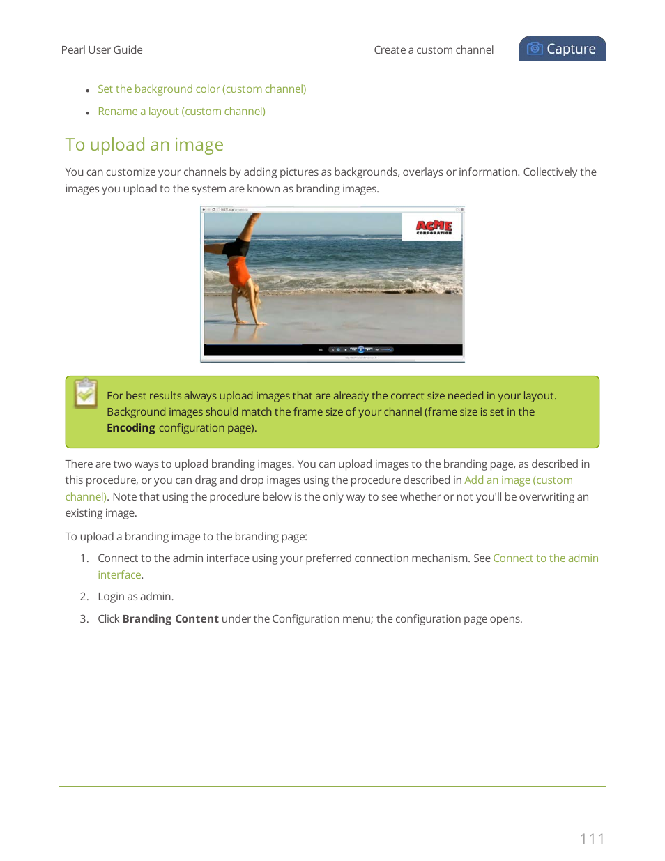 To upload an image | Epiphan Pearl User Manual | Page 124 / 342