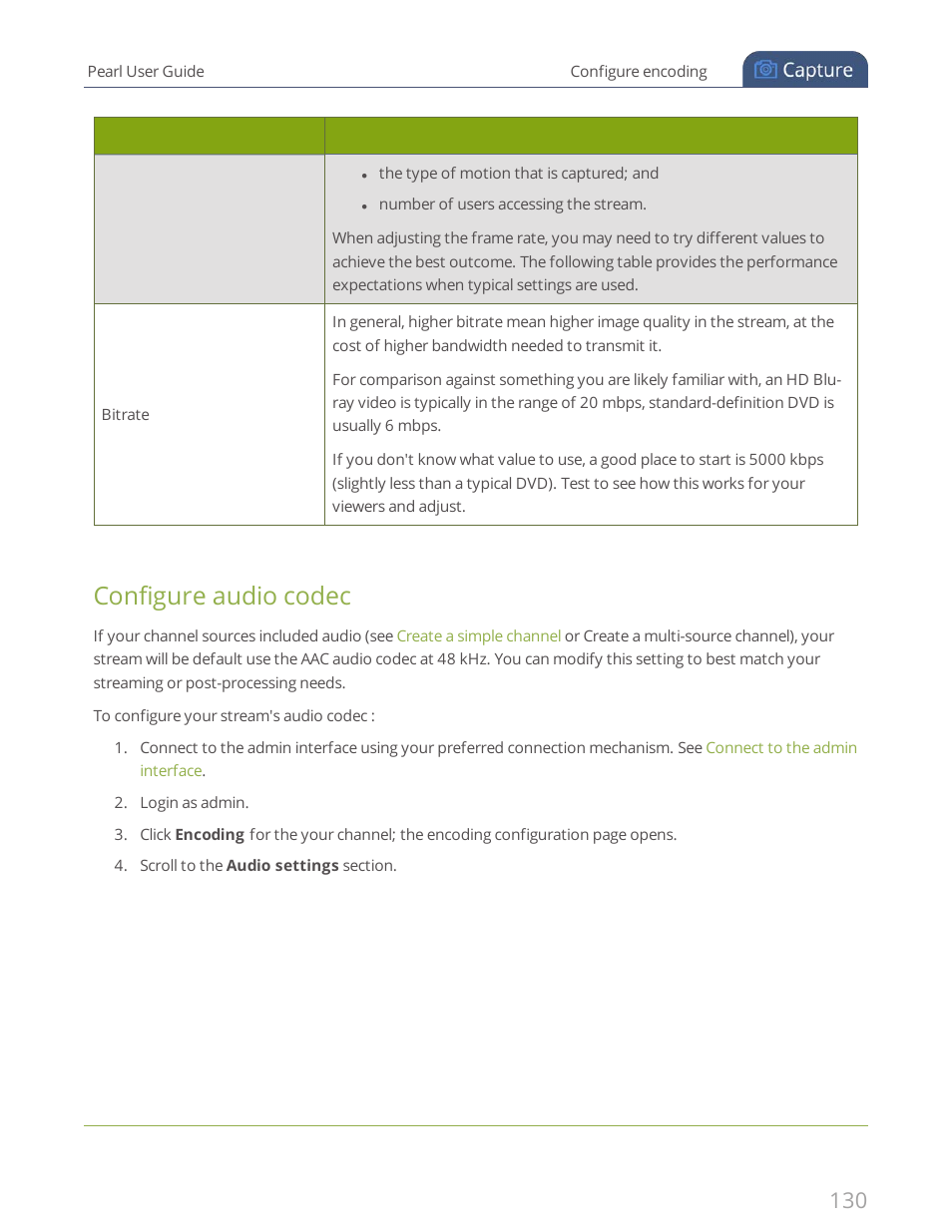Configure audio codec | Epiphan Pearl User Manual | Page 143 / 342
