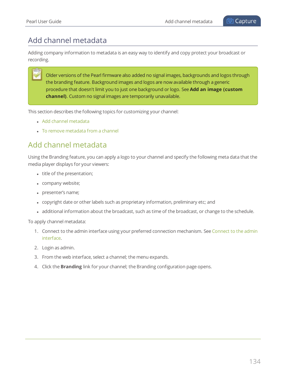 Add channel metadata | Epiphan Pearl User Manual | Page 147 / 342