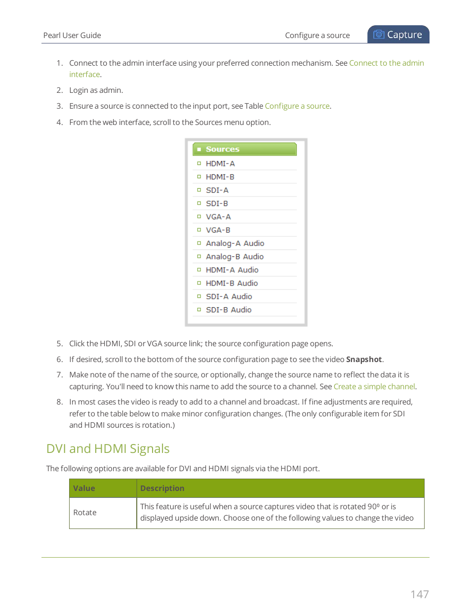 Dvi and hdmi signals | Epiphan Pearl User Manual | Page 160 / 342