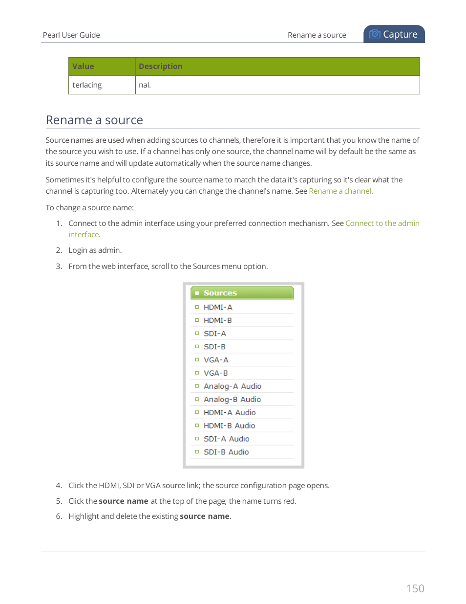 Rename a source | Epiphan Pearl User Manual | Page 163 / 342