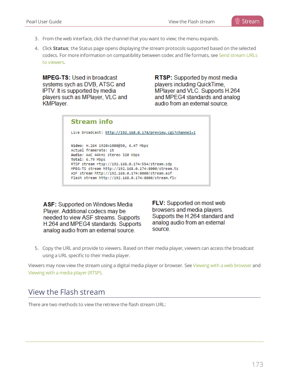 View the flash stream | Epiphan Pearl User Manual | Page 186 / 342