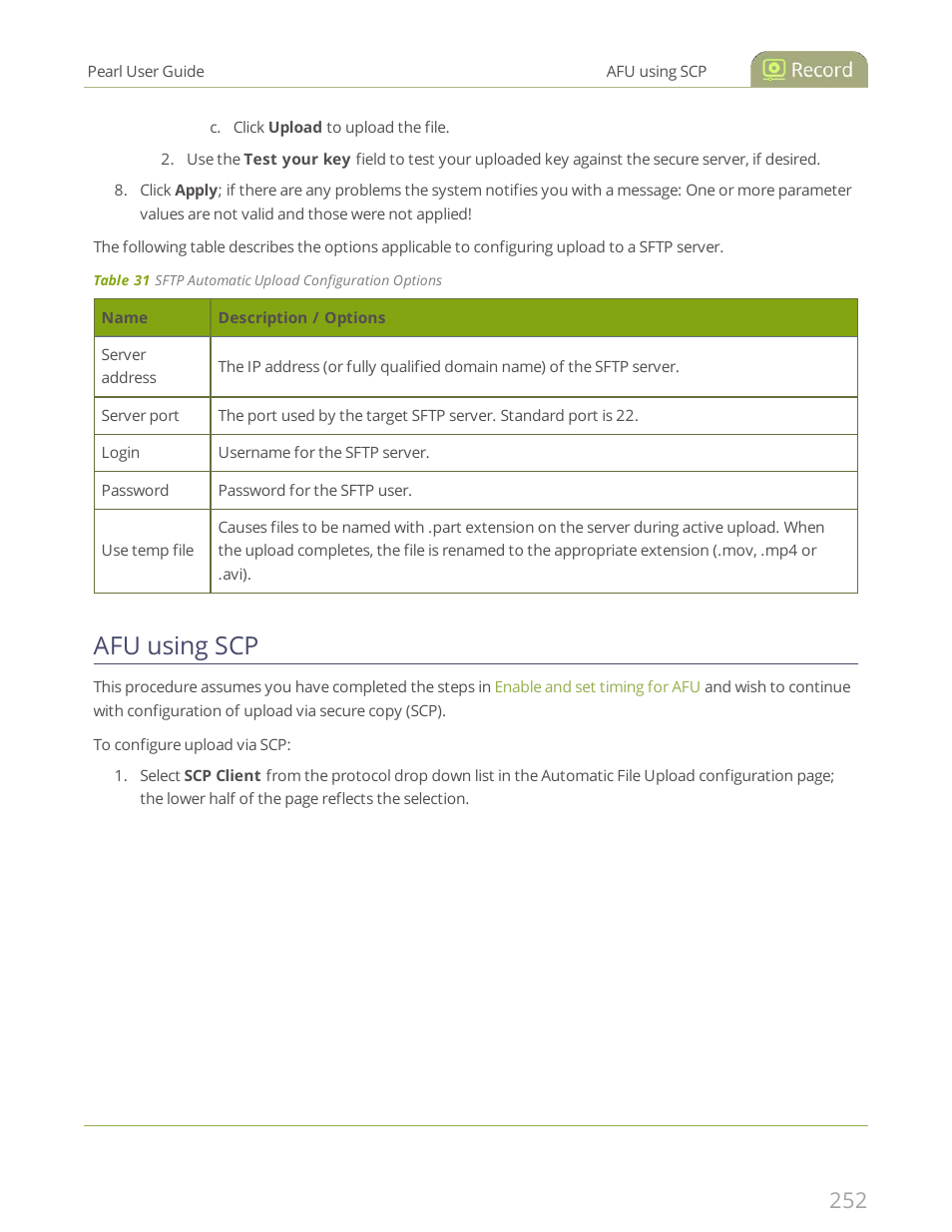 Afu using scp | Epiphan Pearl User Manual | Page 265 / 342