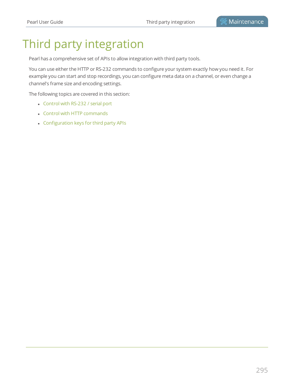 Third party integration | Epiphan Pearl User Manual | Page 308 / 342