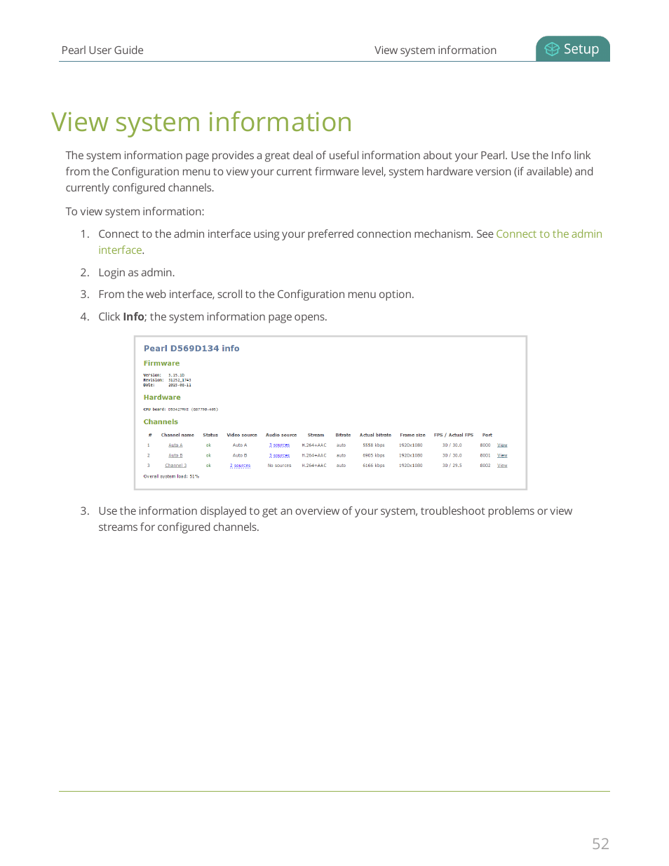 View system information | Epiphan Pearl User Manual | Page 65 / 342