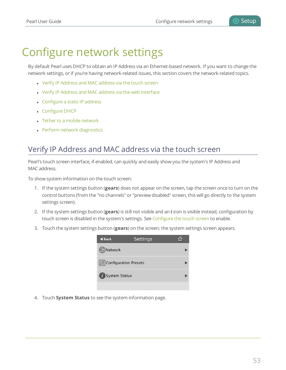 Configure network settings | Epiphan Pearl User Manual | Page 66 / 342