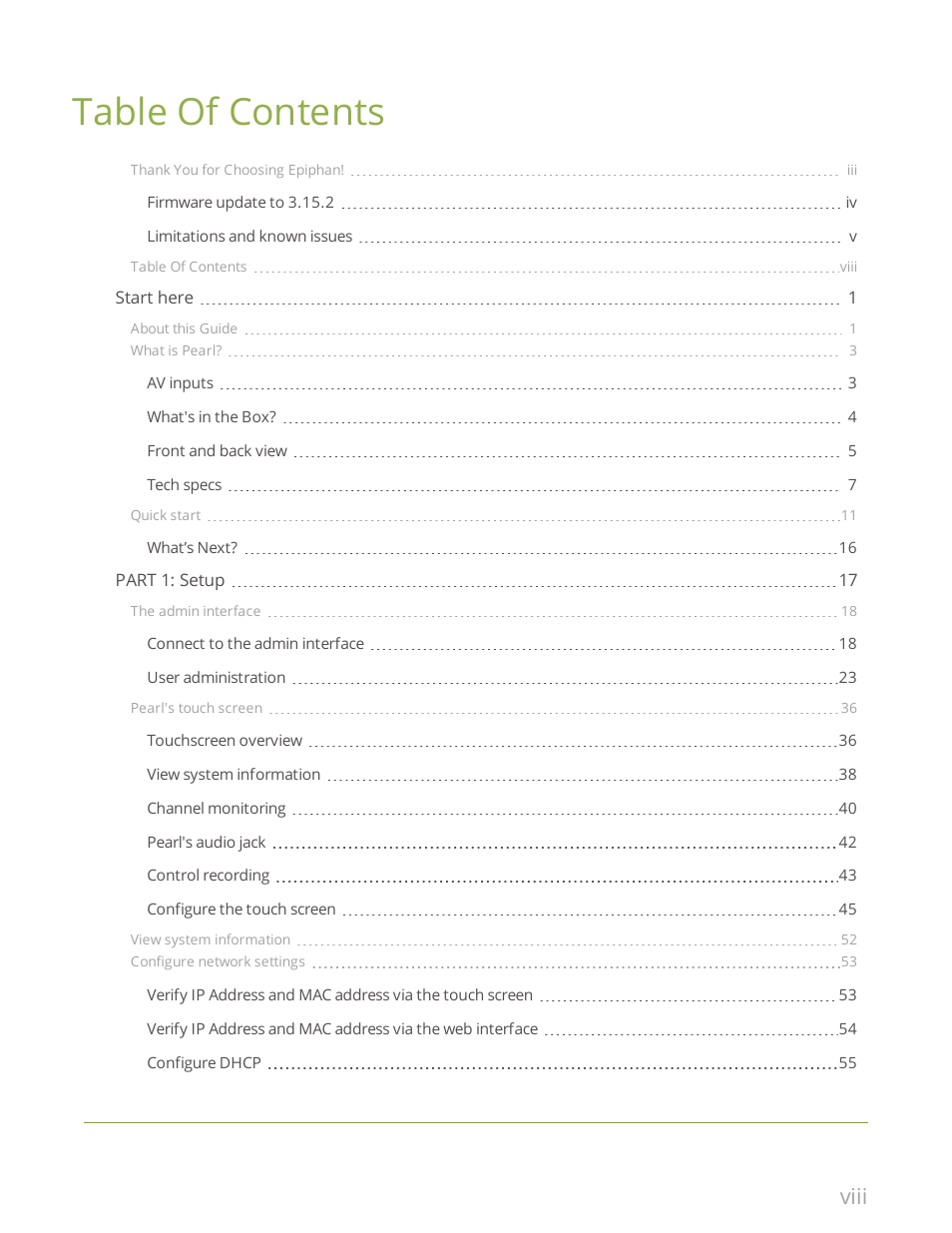 Epiphan Pearl User Manual | Page 8 / 342