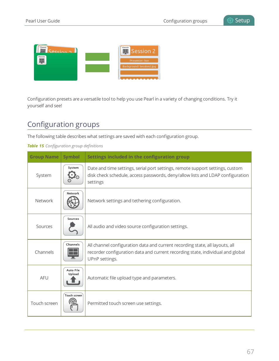 Configuration groups | Epiphan Pearl User Manual | Page 80 / 342
