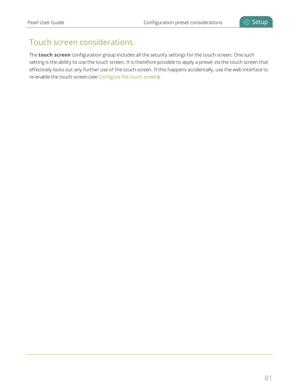 Touch screen considerations | Epiphan Pearl User Manual | Page 94 / 342