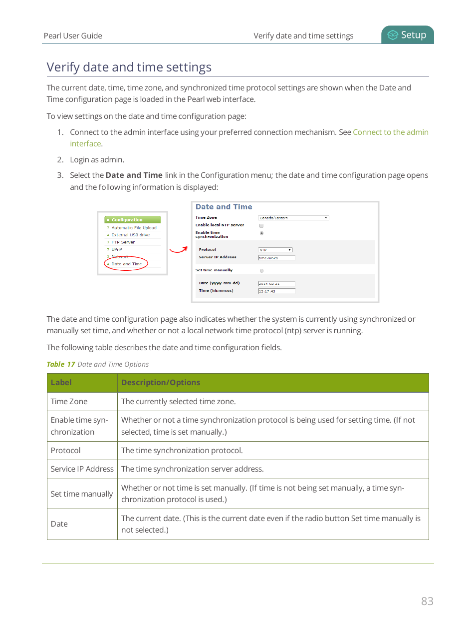 Verify date and time settings | Epiphan Pearl User Manual | Page 96 / 342