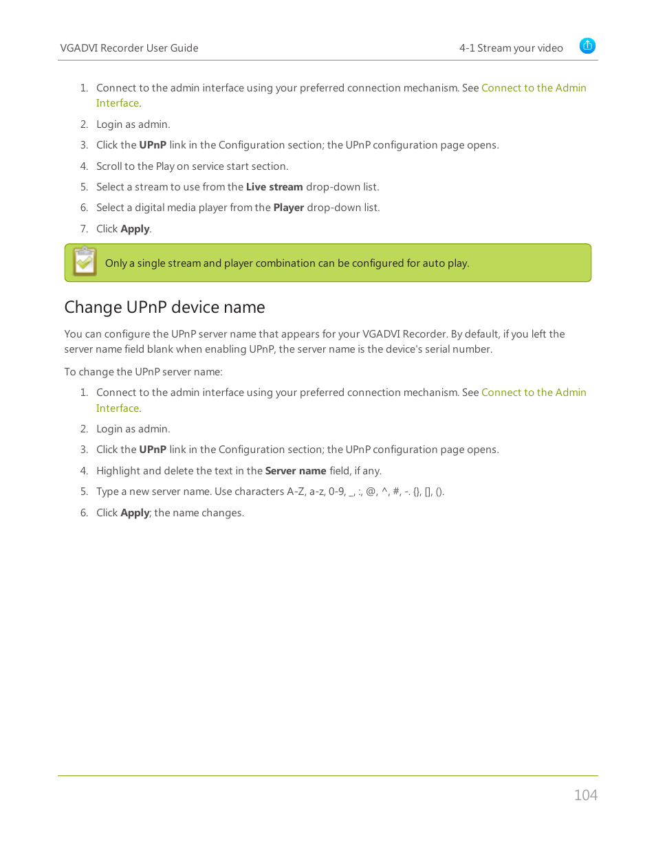 Change upnp device name | Epiphan VGADVI Recorder User Manual | Page 113 / 209