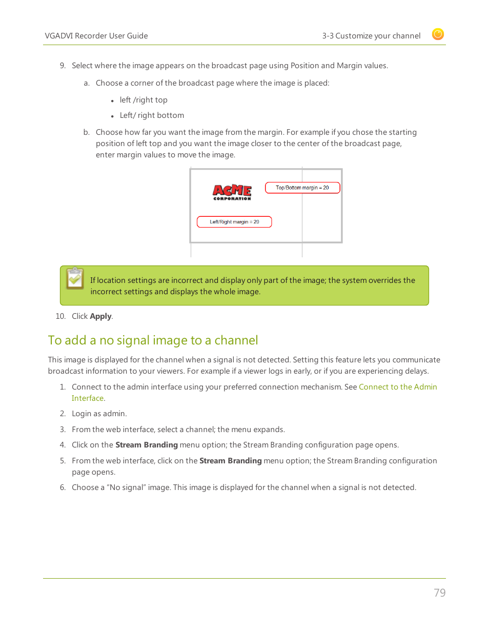 To add a no signal image to a channel | Epiphan VGADVI Recorder User Manual | Page 88 / 209