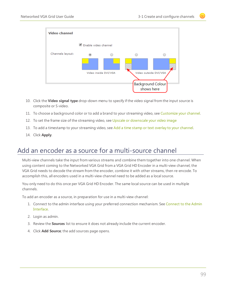 Add an, Encoder as a source for a multi-source channel | Epiphan Networked VGA Grid User Manual | Page 111 / 306