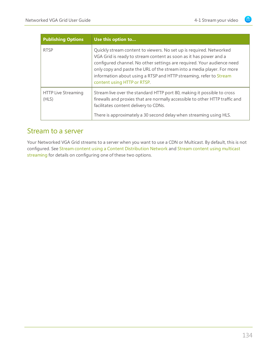 Stream to a server | Epiphan Networked VGA Grid User Manual | Page 146 / 306