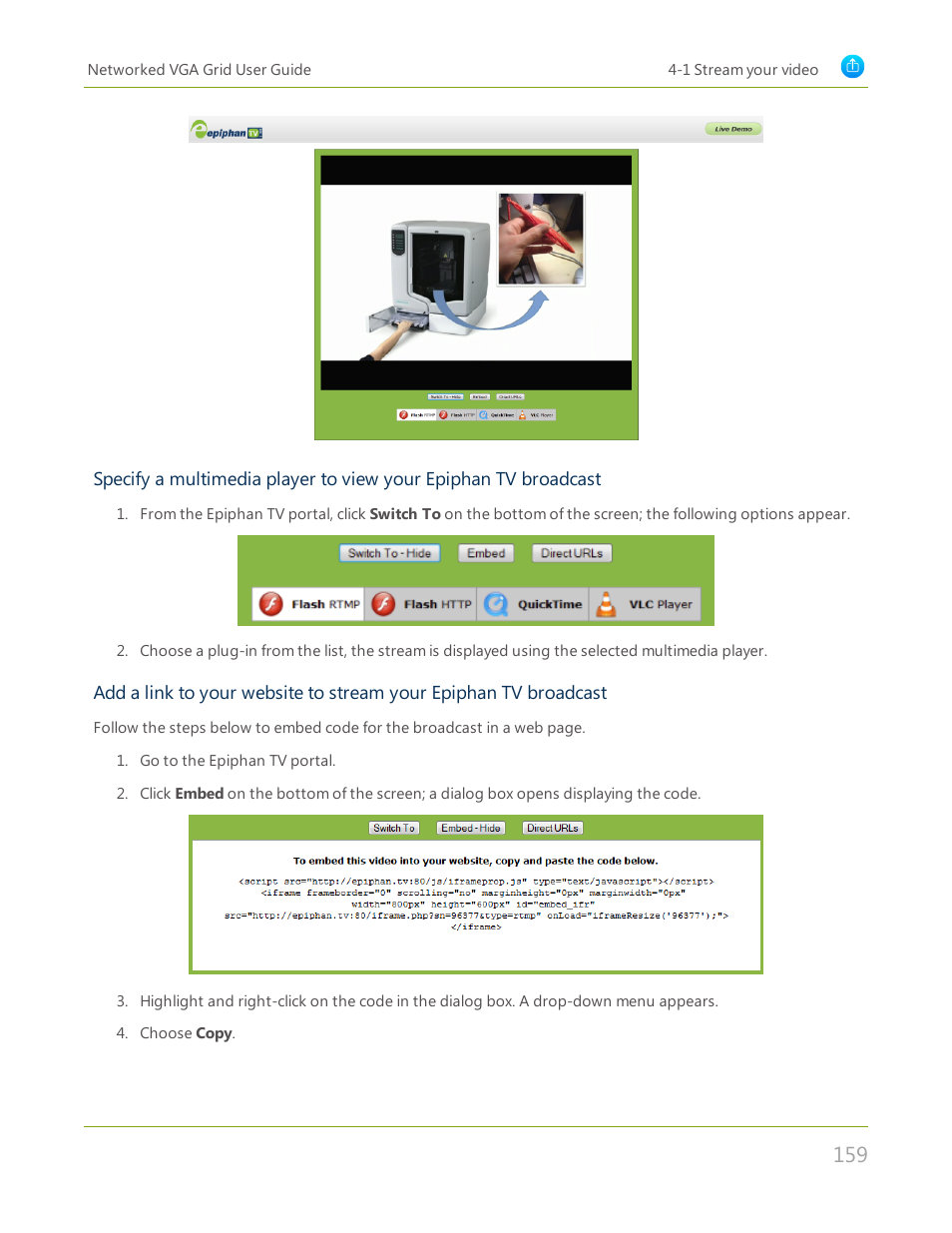 Epiphan Networked VGA Grid User Manual | Page 171 / 306