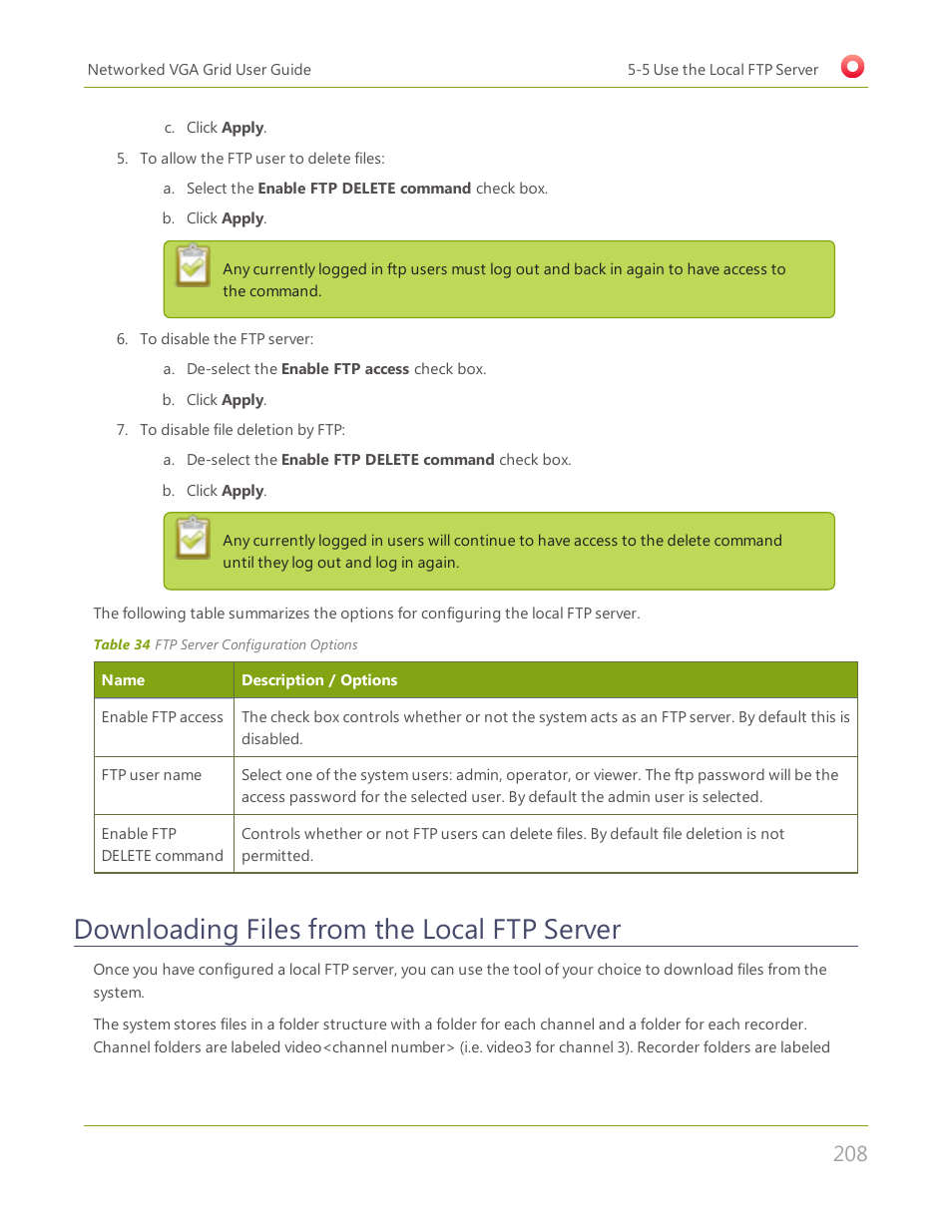 Downloading files from the local ftp server | Epiphan Networked VGA Grid User Manual | Page 220 / 306