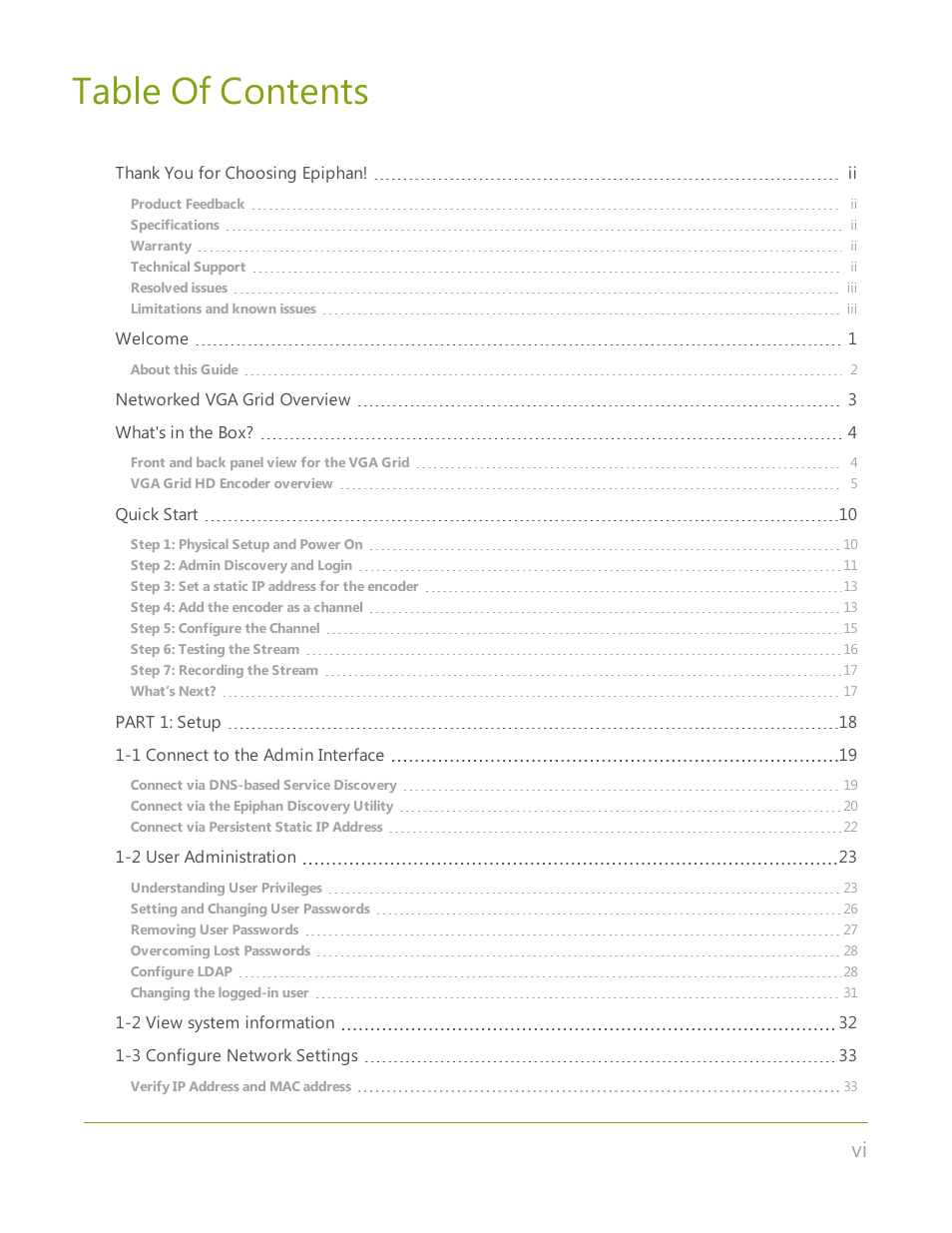 Epiphan Networked VGA Grid User Manual | Page 7 / 306