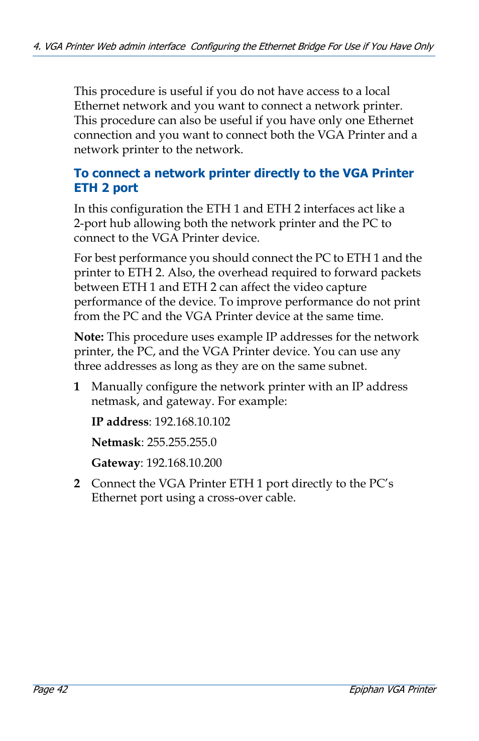 Epiphan VGA Printer User Manual | Page 42 / 86