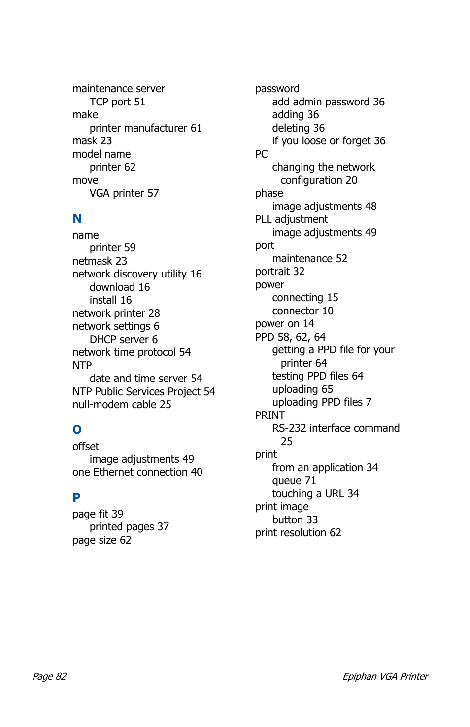 Epiphan VGA Printer User Manual | Page 82 / 86