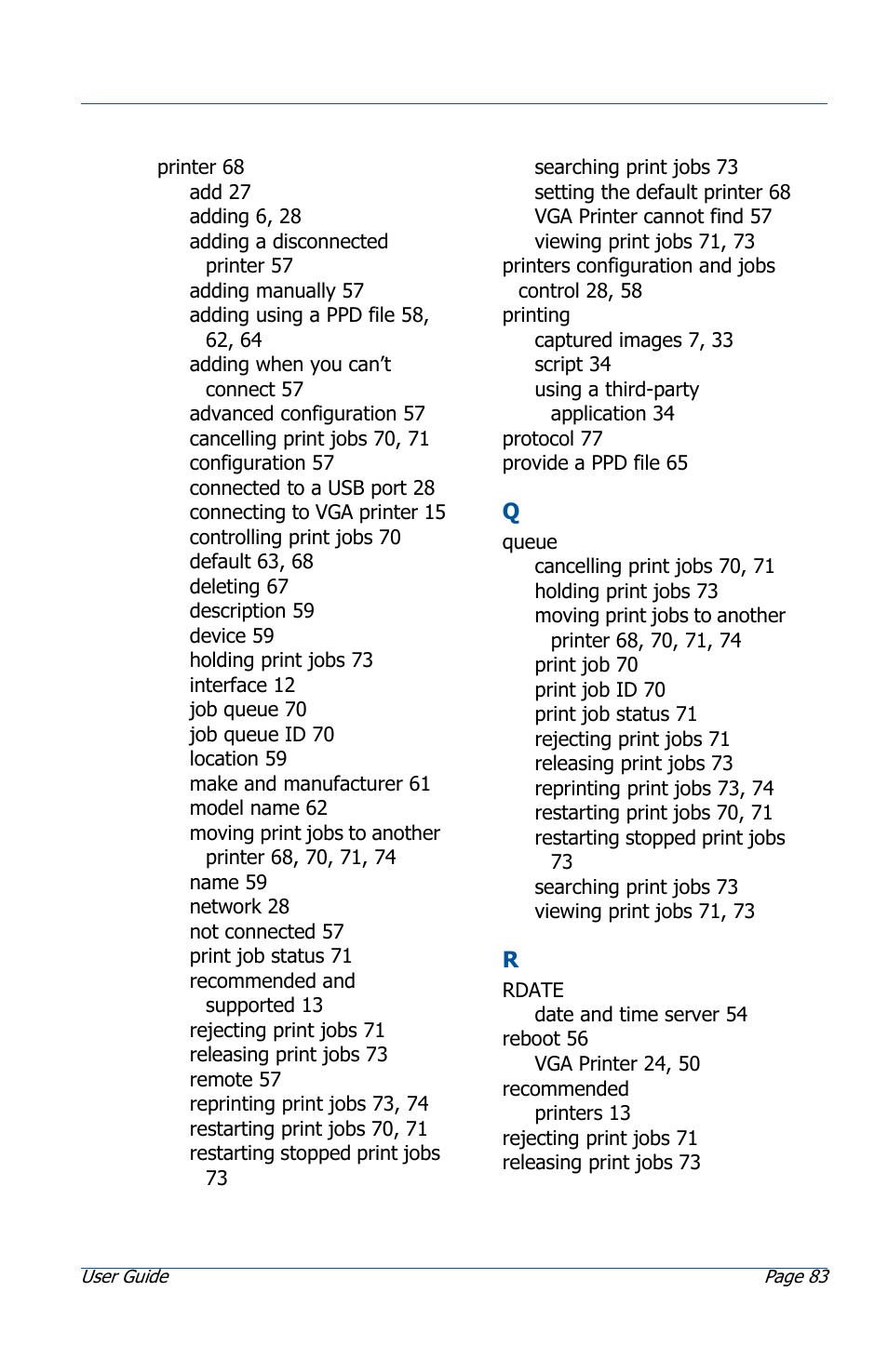 Epiphan VGA Printer User Manual | Page 83 / 86