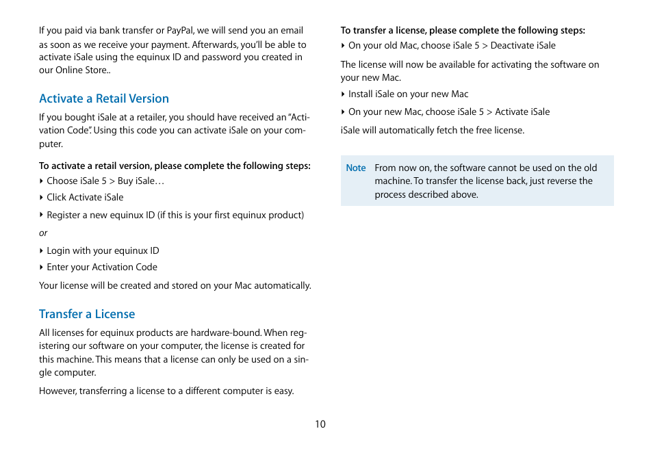 equinux iSale 5.9.7 User Manual | Page 10 / 92