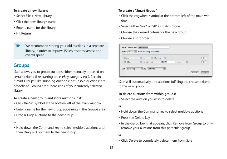 Groups | equinux iSale 5.9.7 User Manual | Page 12 / 92