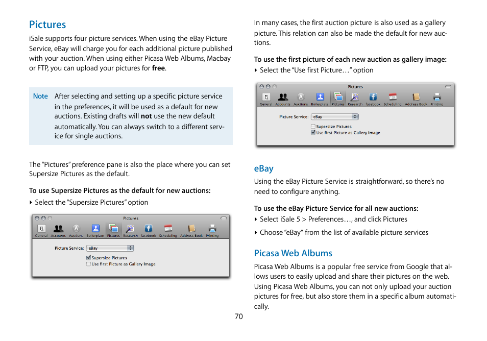 Pictures | equinux iSale 5.9.7 User Manual | Page 70 / 92