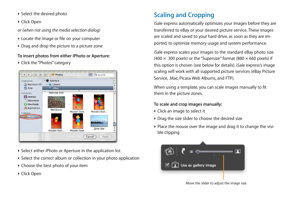 Scaling and cropping | equinux iSale express 1.2.9 User Manual | Page 28 / 43