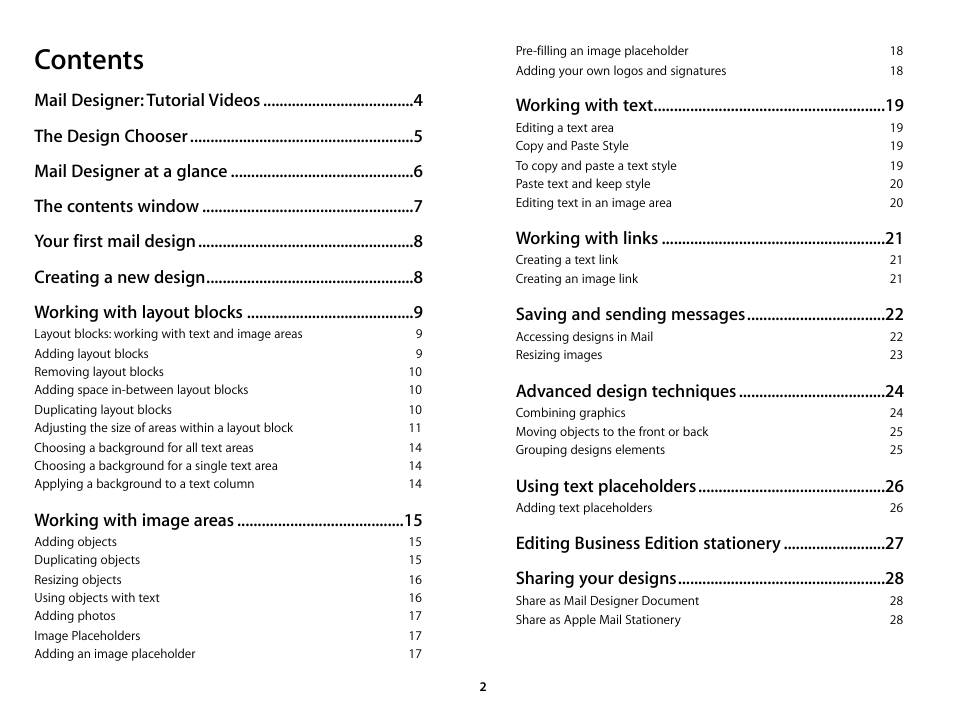 equinux Mail Designer 1.3.4 User Manual | Page 2 / 40