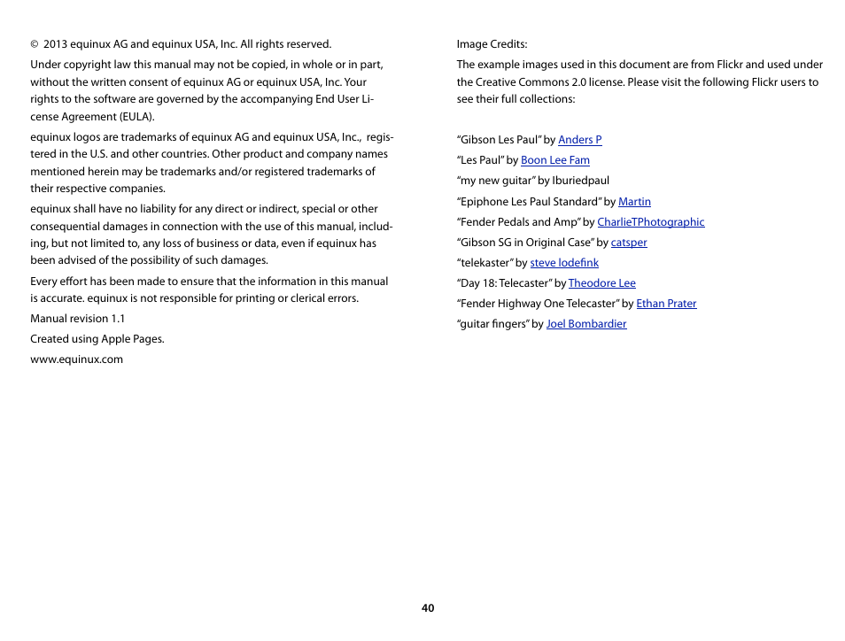 equinux Mail Designer 1.3.4 User Manual | Page 40 / 40