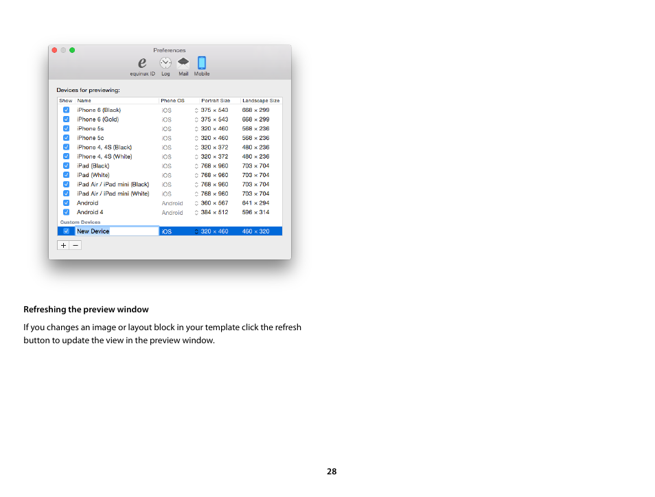 Refreshing the preview window | equinux Mail Designer Pro 2 User Manual | Page 28 / 50