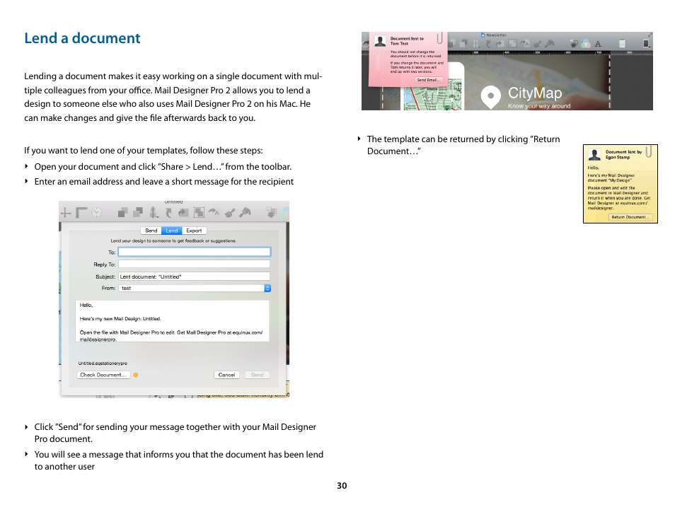 Lend a document | equinux Mail Designer Pro 2 User Manual | Page 30 / 50