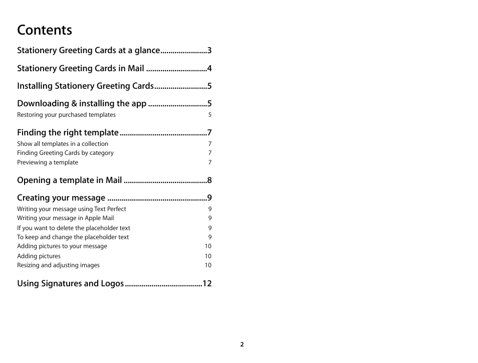 equinux Stationery Greeting Cards 2.21.0 User Manual | Page 2 / 13