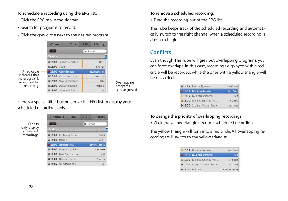 Conflicts | equinux The Tube 2.11.4 User Manual | Page 28 / 58