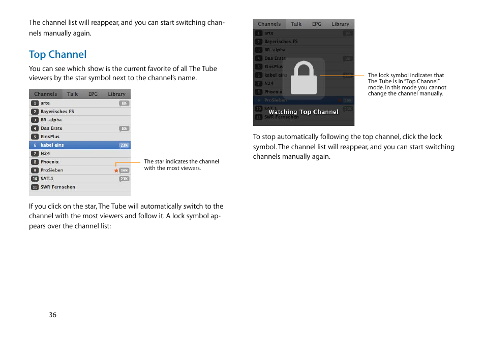 Top channel | equinux The Tube 2.11.4 User Manual | Page 36 / 58