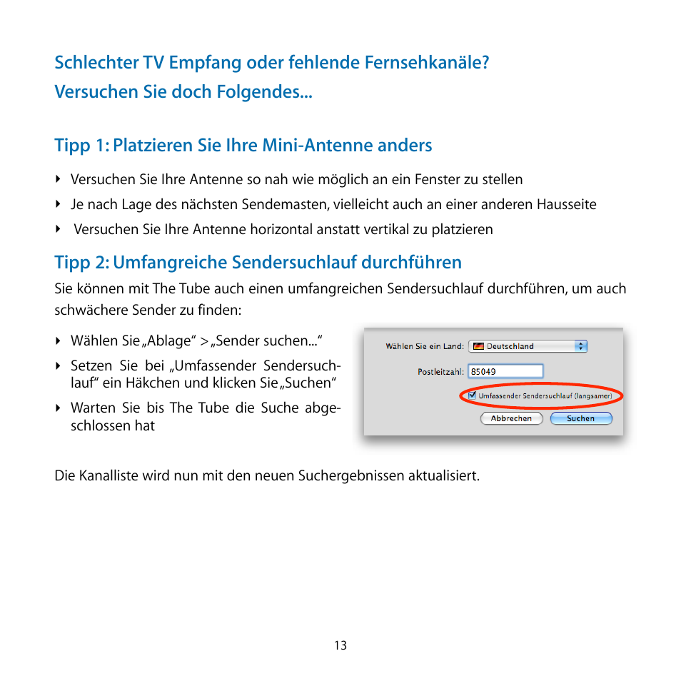 equinux TubeStick User Manual | Page 13 / 24