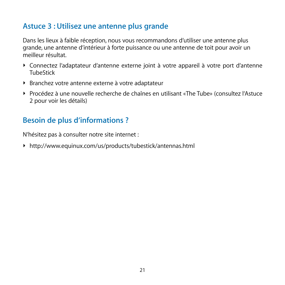 equinux TubeStick User Manual | Page 21 / 24