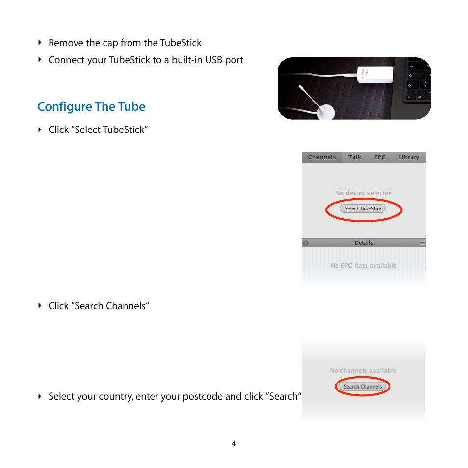 Configure the tube | equinux TubeStick User Manual | Page 4 / 24