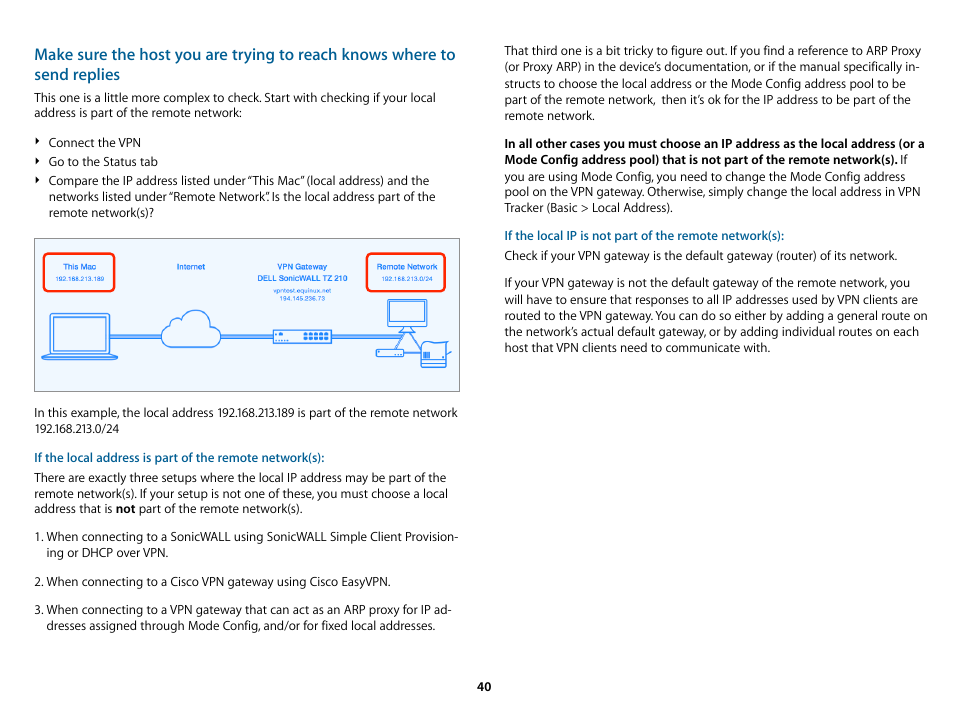 equinux VPN Tracker 8.1.1 User Manual | Page 40 / 83