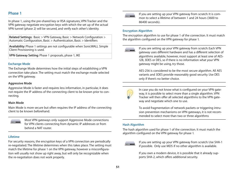 Phase 1 | equinux VPN Tracker 8.1.1 User Manual | Page 51 / 83