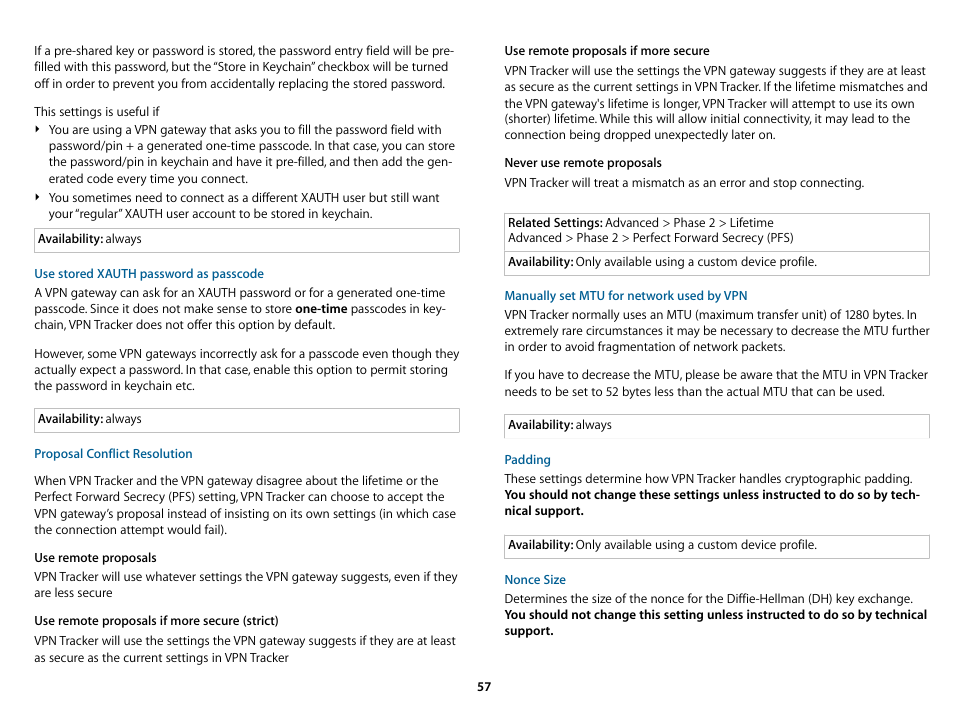 equinux VPN Tracker 8.1.1 User Manual | Page 57 / 83