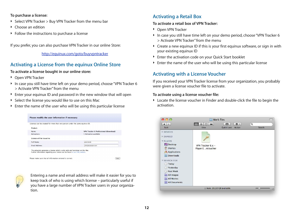 equinux VPN Tracker 6.4.6 User Manual | Page 12 / 78