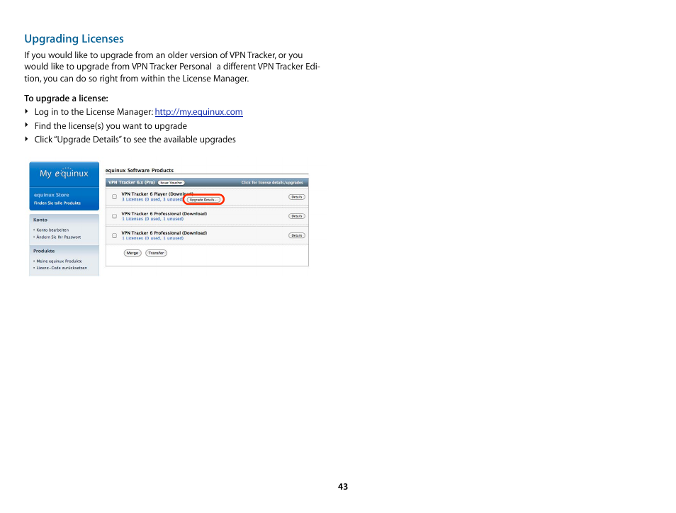 equinux VPN Tracker 6.4.6 User Manual | Page 43 / 78