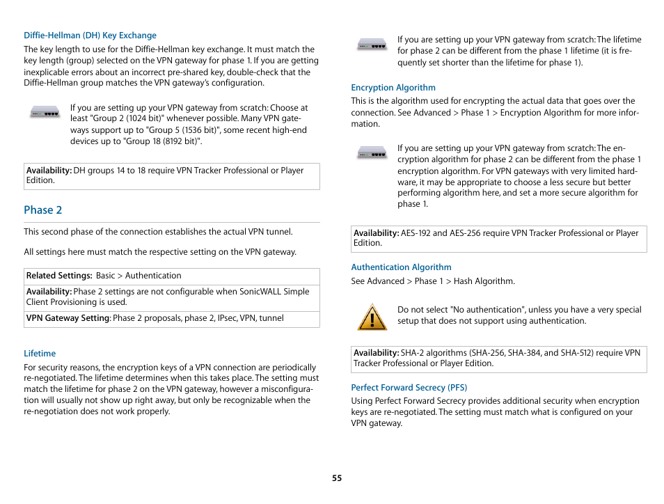 Phase 2 | equinux VPN Tracker 6.4.6 User Manual | Page 55 / 78